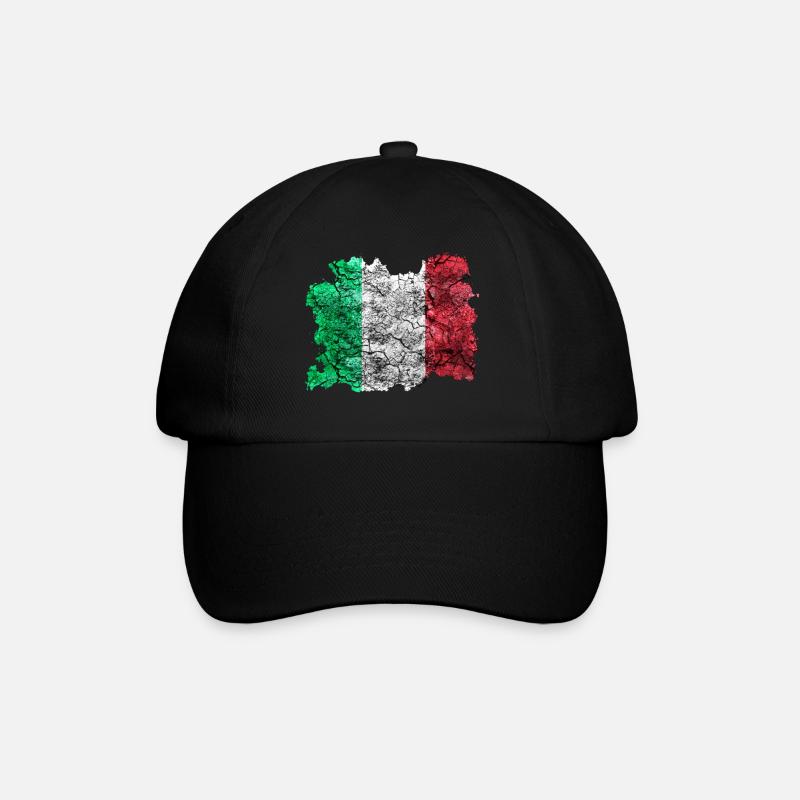 Italie Vintage Drapeau - Casquette classique - noir/noir