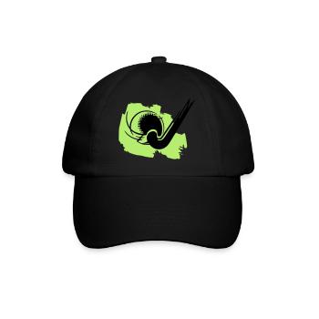 Hockey stick and ball - Baseball Cap - black/black - Front