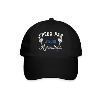 J'suis agriculteur cadeau - Casquette classique - noir/noir - Devant