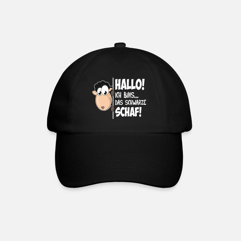 Das schwarze Schaf - Baseballkappe - Schwarz/Schwarz
