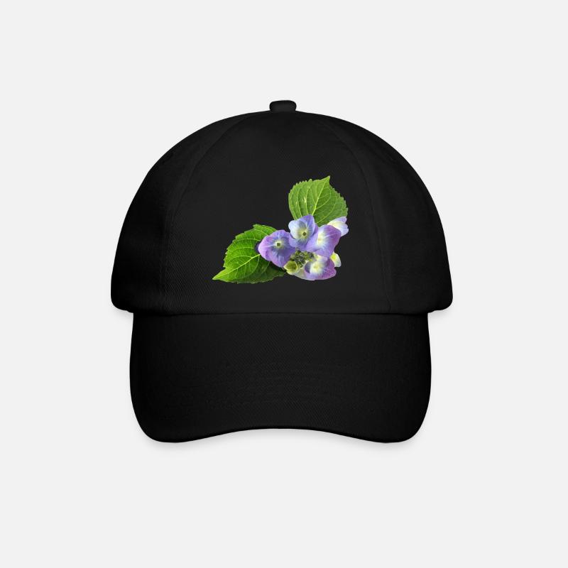 veilchen blume blüte natur - Baseballkappe - Schwarz/Schwarz