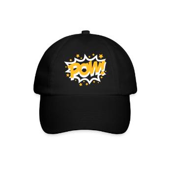 Pow (Explosion) - Baseballkappe - Schwarz/Schwarz - Vorne