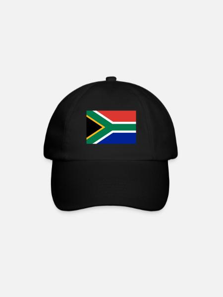 South Africa flag - Baseball Cap - black/black