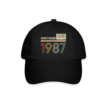 Cassette vintage 1987 - Casquette classique - noir/noir - Devant