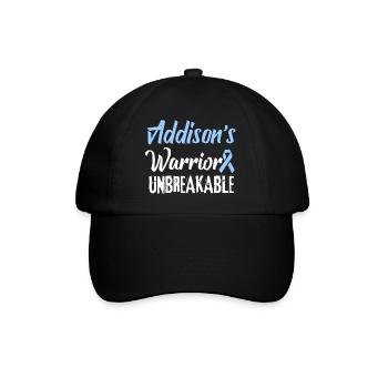 Addison's Disease Awareness Warrior - Baseball Cap - black/black - Front
