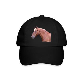 Cheval tête de cheval dressage cheval cheval race - Casquette classique - noir/noir - Devant