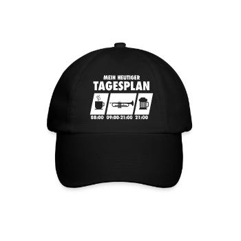 Trompete Trompeter Trompeten spielen Bier Geschenk - Baseballkappe - Schwarz/Schwarz - Vorne