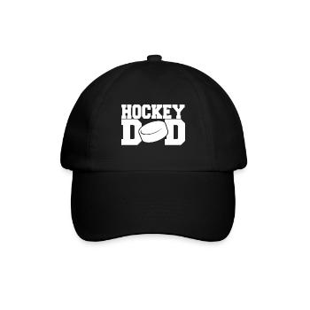 Hockey dad - Baseballkappe - Schwarz/Schwarz - Vorne