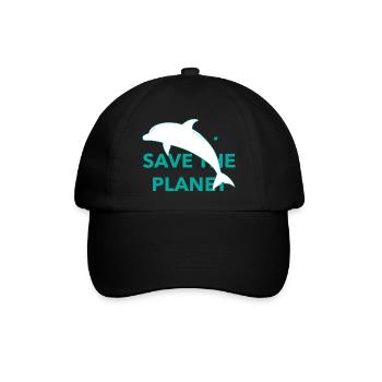 Save The Planet - Baseballkappe - Schwarz/Schwarz - Vorne