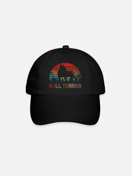 Bullterrier - Baseballkappe - Schwarz/Schwarz