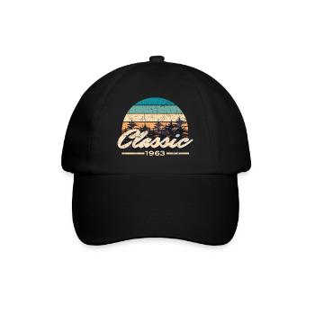 Classic 1963 Behind The Trees Distressed Design An - Baseballkappe - Schwarz/Schwarz - Vorne