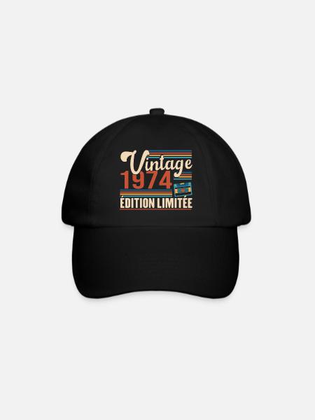 Vintage 1974 Edition Limitée - Casquette classique - noir/noir