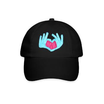 Hands Heart - Baseball Cap - black/black - Front