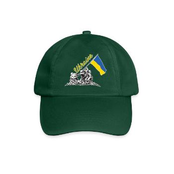 ukrainische flagge hissen - Baseballkappe - Flaschengrün - Vorne