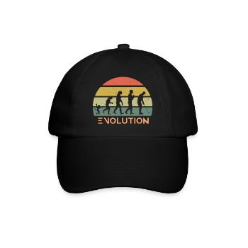 Retro Golf Evolution - Baseballkappe - Schwarz/Schwarz - Vorne