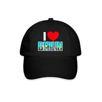I love berlin - Baseballkappe - Schwarz/Schwarz - Vorne