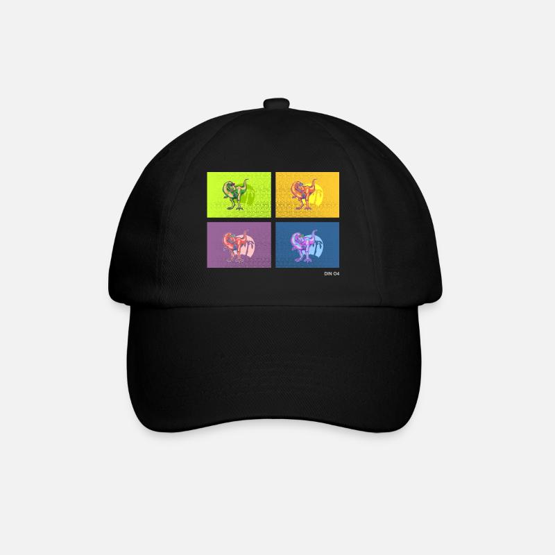 DIN O4 (Dinosaur Pop Art Edition) - Casquette classique - noir/noir