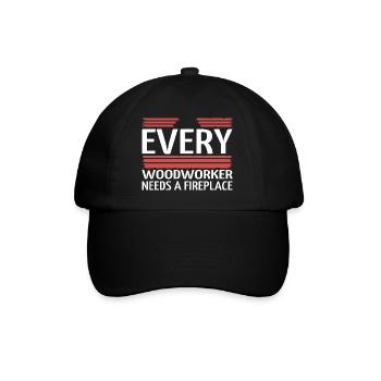 present logging quote forest work forestry - Baseball Cap - black/black - Front