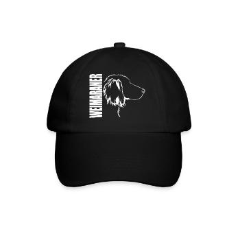 WEIMARANER profil cheveux longs chiens Wilsigns - Casquette classique - noir/noir - Devant