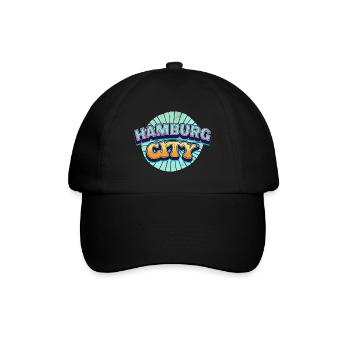 Hamburg Germany City Font Pop Art Comic - Baseball Cap - black/black - Front