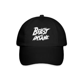 Beast Insane Gym Kraftsport Fitness Spruch - Baseballkappe - Schwarz/Schwarz - Vorne