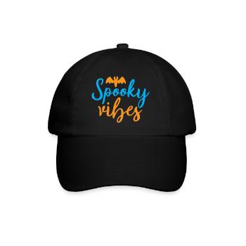 Spooky vibes- halloween humor - Baseball Cap - black/black - Front