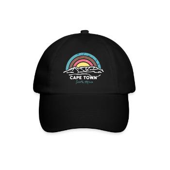 Cape Town, Cape Town, South Africa, Table Mountain Retro - Baseball Cap - black/black - Front