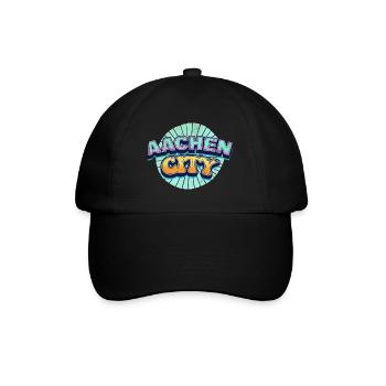 Aachen Germany City Font Pop Art Comic - Baseball Cap - black/black - Front