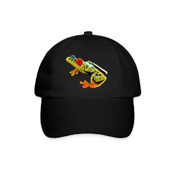 Red Eyed Tree Frog Exotic Pet Cute - Baseball Cap - black/black - Front