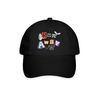 Lauf weg - Baseballkappe - Schwarz/Schwarz - Vorne