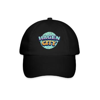 Hagen Germany City Font Pop Art Comic - Baseball Cap - black/black - Front