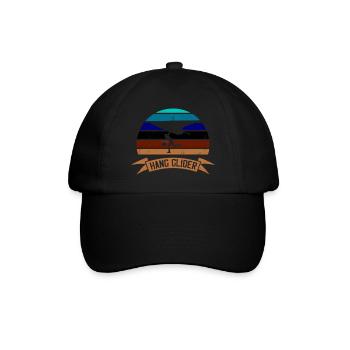 Hanggleiter Drachenflieger Deltasegler - Baseballkappe - Schwarz/Schwarz - Vorne