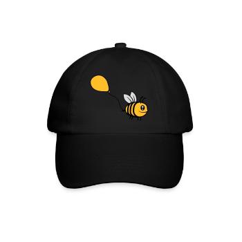 Happy Balloon Bee Comic - Baseball Cap - black/black - Front