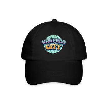 Krefeld Germany City Font Pop Art Comic - Baseball Cap - black/black - Front