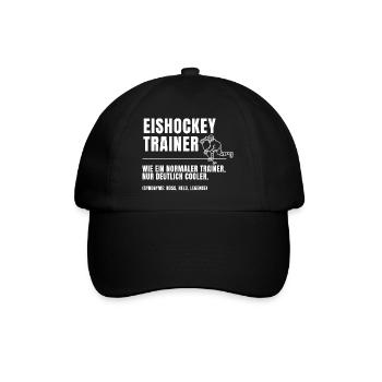 Eishockey Trainer Definition - Baseballkappe - Schwarz/Schwarz - Vorne