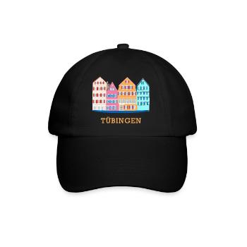 Tübingen, Neckar view, drawing, Germany - Baseball Cap - black/black - Front