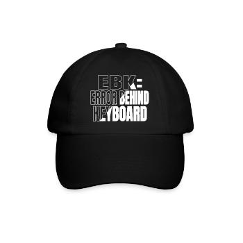 funny sayings glitch hack out gift idea birthday - Baseballkappe - Schwarz/Schwarz - Vorne