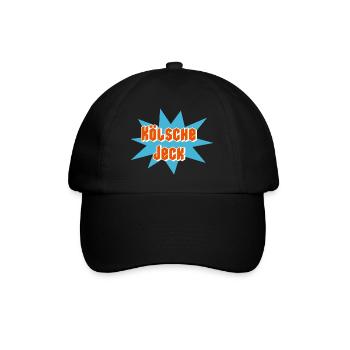 Kölsche Jeck, Karneval, Kostüm, Fasching, Kölsch - Baseballkappe - Schwarz/Schwarz - Vorne