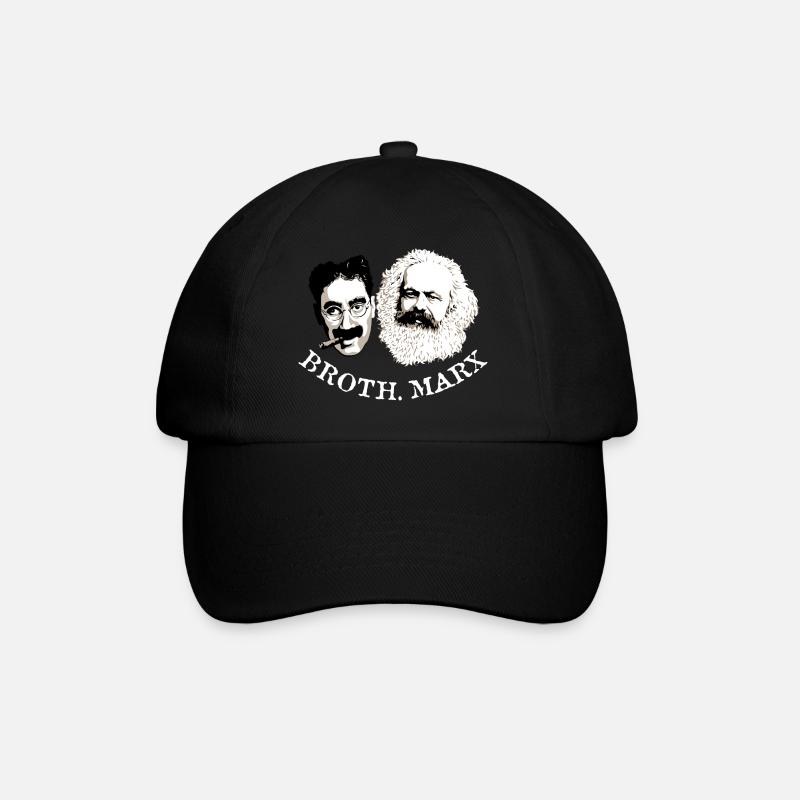 Frères Marx - typo blanche - Casquette classique - noir/noir