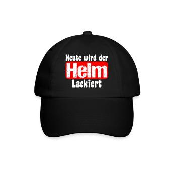 Heute wird der Helm lackiert - Baseballkappe - Schwarz/Schwarz - Vorne