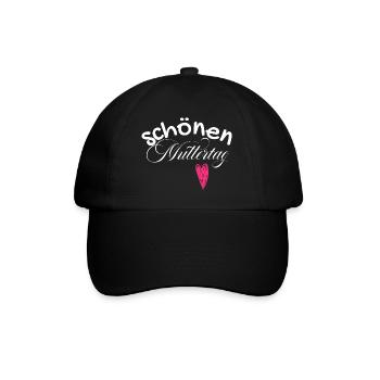 schönen Muttertag - Baseballkappe - Schwarz/Schwarz - Vorne