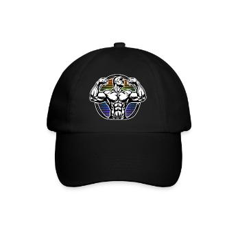 Power Figure in Rainbow Halos Bodybuilder - Baseball Cap - black/black - Front