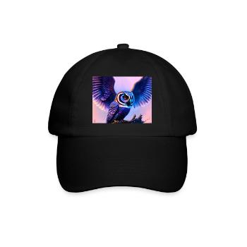 Owl - Baseball Cap - black/black - Front