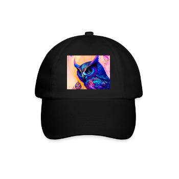 Owl - Baseball Cap - black/black - Front