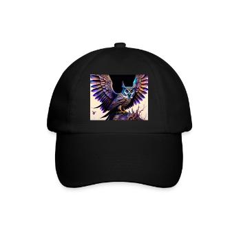 Owl - Baseball Cap - black/black - Front