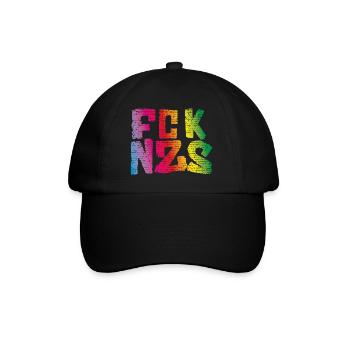 fcknzs rainbow - Baseballkappe - Schwarz/Schwarz - Vorne