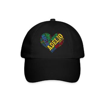 Adelio t-shirt t-shirt nuage de mots idée cadeau - Casquette classique - noir/noir - Devant