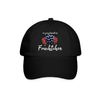 Früchtchen frech - Baseballkappe - Schwarz/Schwarz - Vorne