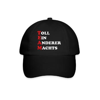 TEAM - Baseballkappe - Schwarz/Schwarz - Vorne