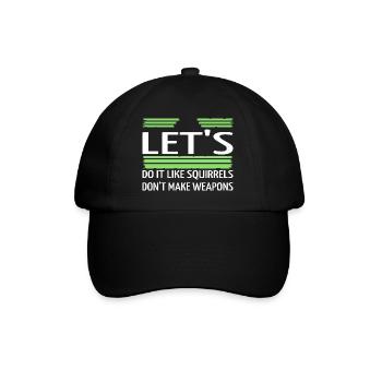 gift idea hippie happy statement joke - Baseballkappe - Schwarz/Schwarz - Vorne